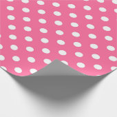 Roze witte stippen ontwerp cadeaupapier (Hoek)