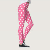 Roze witte stippen ontwerp leggings (Rechts)