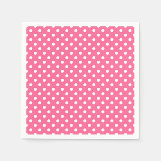 Roze witte stippen ontwerp servet (Voorkant)