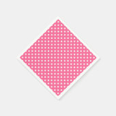 Roze witte stippen ontwerp servet (Hoek)