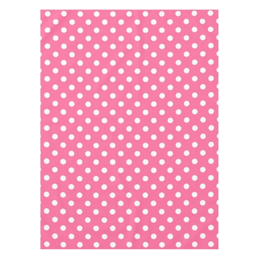 Roze witte stippen ontwerp tafelkleed (Voorkant)