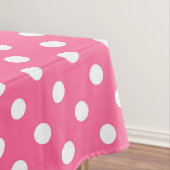 Roze witte stippen ontwerp tafelkleed (Voorbeeld)