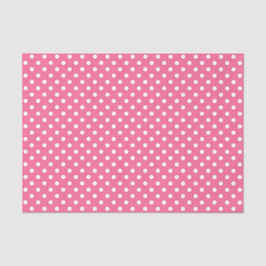 Roze witte stippen ontwerp tissuepapier (Voorkant)