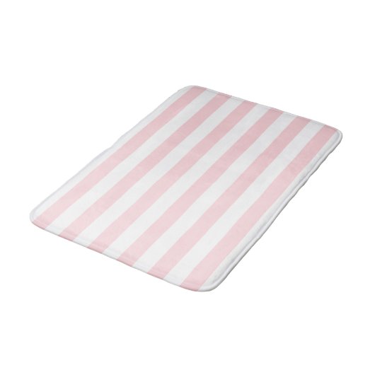 Roze & Witte Streep Badmat (Gekanteld)