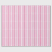 Roze witte streep Camouflage Patronen Girly Modern Cadeaupapier (Vlak)