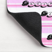 Roze witte streep Happy Sun-Muismat! Muismat (Hoek)