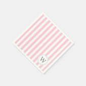 Roze Witte Streep monogram baby shower decor Servet (Hoek)