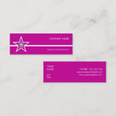 Roze witte streep visitekaartje roze skinny (Voorkant / Achterkant)