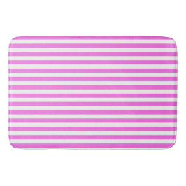Roze/witte strepen Bath Mat