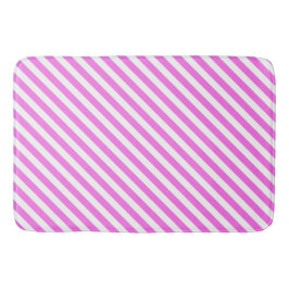 Roze/witte strepen Bath Mat