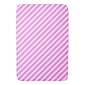 Roze/witte strepen Bath Mat (Voorkant Verticaal)