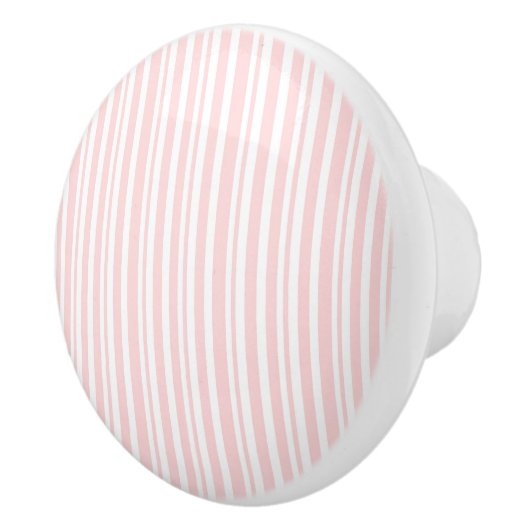 Roze & Witte Strepen Gestreepte Slaapkamer Dresser Keramische Knop (Rechts)
