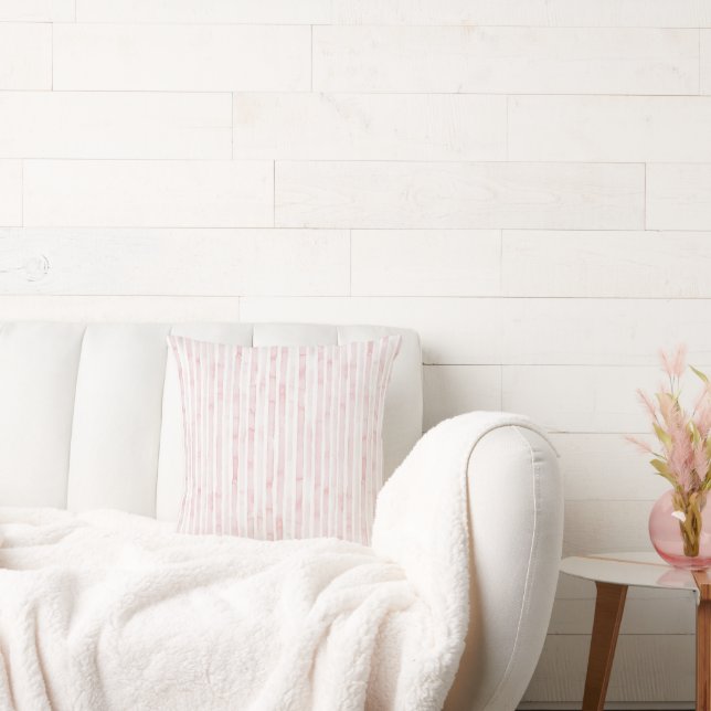  roze witte strepen kerst kussen (Bank)