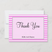 Roze/witte strepen met ingevulde kaart Hartelijk d (Voorkant)