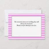 Roze/witte strepen met ingevulde kaart Hartelijk d (Achterkant)