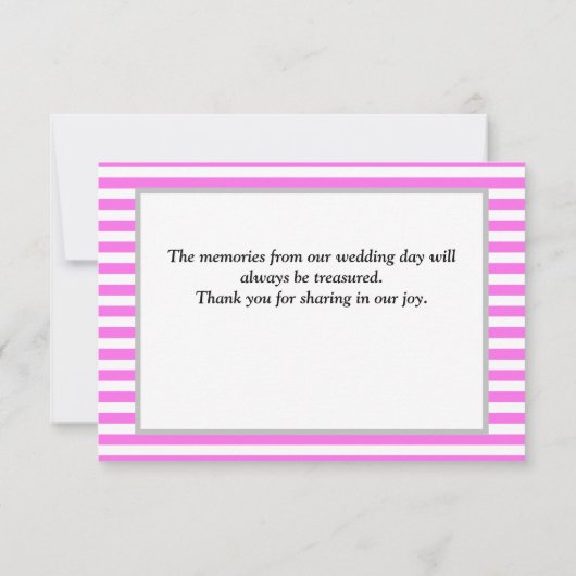 Roze/witte strepen met ingevulde kaart Hartelijk d (Achterkant)