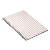 Roze Witte Strepen Notitieboek (Rechterzijde)