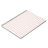 Roze Witte Strepen Notitieboek (Linkerzijde)