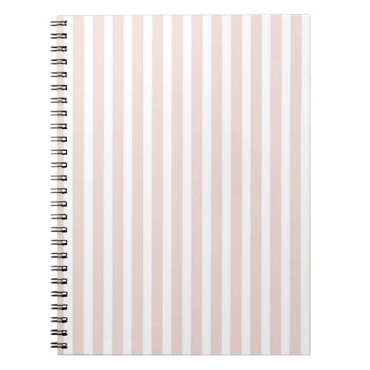Roze Witte Strepen Notitieboek (Voorkant)