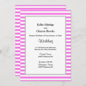 Roze/witte strepen omwoeld kaart (Voorkant / Achterkant)