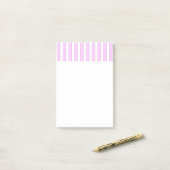 Roze Witte Strepen Patroon 4" x 6" Stickies Post-it® Notes (Op bureau)