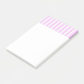 Roze Witte Strepen Patroon 4" x 6" Stickies Post-it® Notes (Schuin)