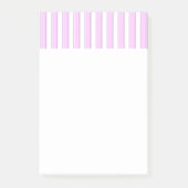 Roze witte strepen Patroon Stickies Post-it® Notes (Voorkant)