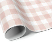 Roze Witte Strepen Verjaardag Cadeaupapier (Rol Hoek)