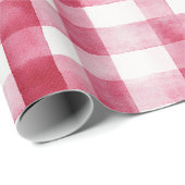 Roze Witte Strepen Verjaardag Cadeaupapier (Rol Hoek)