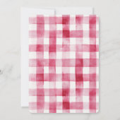 Roze Witte Strepen Verjaardag Kaart (Achterkant)