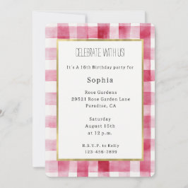 Roze Witte Strepen Verjaardag Kaart