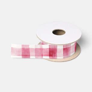 Roze Witte Strepen Verjaardag Satijnen Lint
