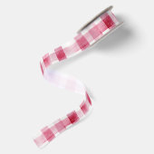 Roze Witte Strepen Verjaardag Satijnen Lint (Achterkant)