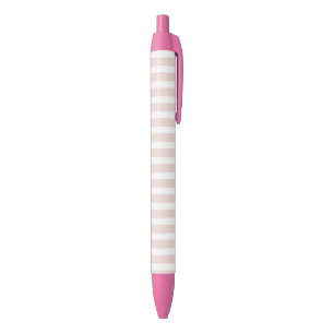 Roze Witte Strepen Zwarte Inkt Pen