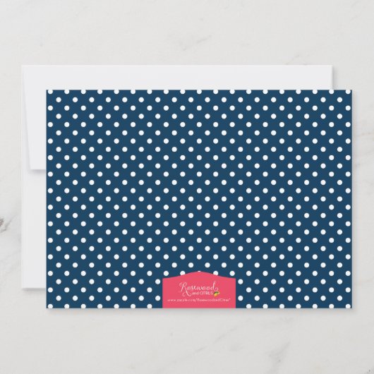 Roze witte strips Pirate Ship Birthday Invitation Kaart (Achterkant)