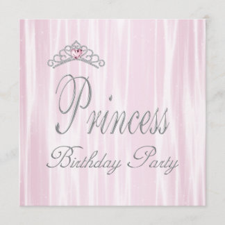 Roze Witte Tiara Meisjes Prinses Verjaardagsfeest Kaart