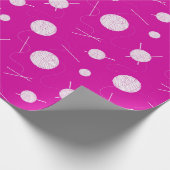 Roze witte tintelaar en naalden gepattereerd cadeaupapier (Hoek)