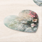 Roze witte tropische bloem kartonnen onderzetters (Gekanteld)