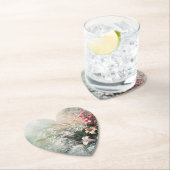 Roze witte tropische bloem kartonnen onderzetters (Insitu)