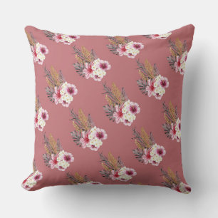 ROZE & WITTE TROPISCHE HIBISCUSBLOEMEN KUSSEN