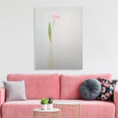 Roze witte Tulp in Vase Canvas Afdruk (Insitu (Woonkamer))