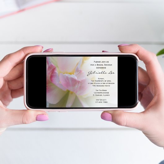 Roze witte Tulp VeerlingenVrijgezellenfeest Kaart