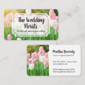 Roze Witte Tulpen | Bloemist Visitekaartje (Voorkant / Achterkant)