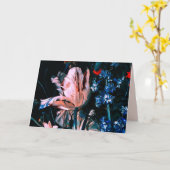 ROZE WITTE TULPEN ,CUPIDO'S ,BLOEMEN Verjaardag Kaart (Gele Bloem)