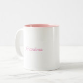 Roze Witte Tweekleurige Oma Mok (Voorkant links)