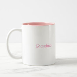 Roze Witte Tweekleurige Oma Mok