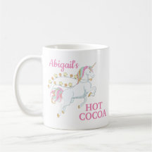 Roze witte unicorn warmtecacao