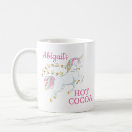 Roze witte unicorn warmtecacao koffiemok