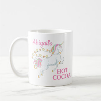 Roze witte unicorn warmtecacao koffiemok