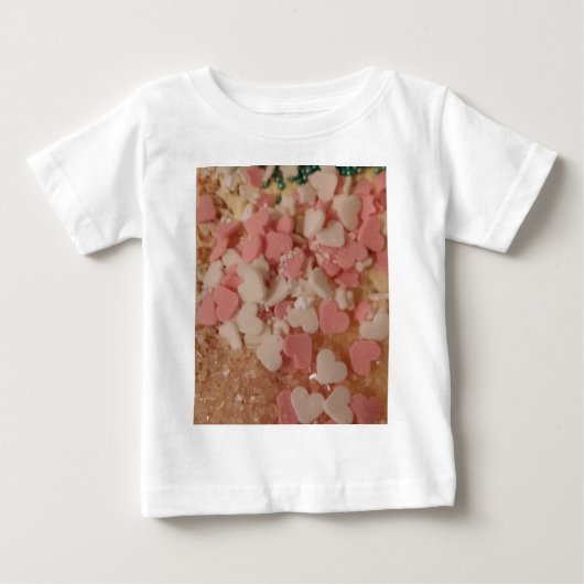 Roze witte Valentijn Harten, koekjesdecoratie, lie (Voorkant)